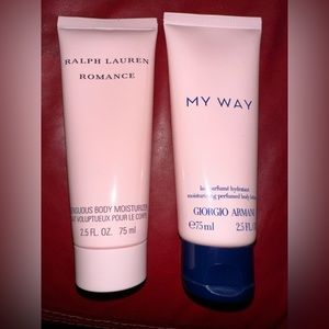 Brand New! Body Lotion! Armani My Way and RL Romance!